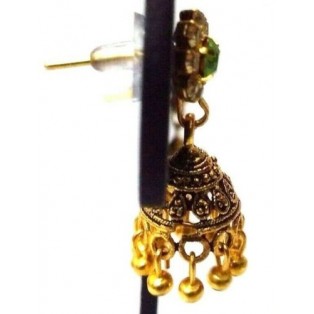 Golden Oxidized Earrings Jhumka Jhumki Ethnic Imitation Jewelry Drop Dangle EA70